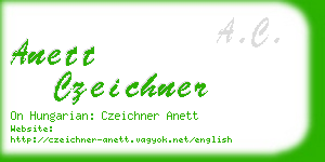 anett czeichner business card